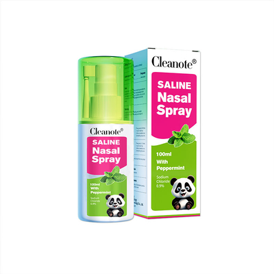 کیفیت 00.9٪ NaCl 100ml اسپری بینی محلول شور با نعناع فلفلی برای تازه کردن بینی بزرگسالان کارخانه