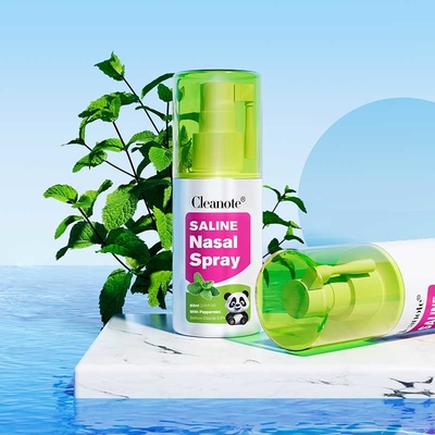 کیفیت 60 میلی لیتر اسپری سالین بینی نعناع CleaNote for Rhinitis سرد آلرژی های سرد کارخانه